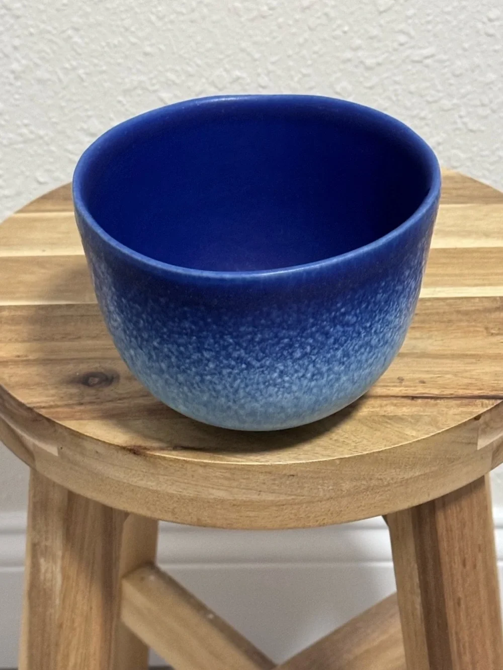 Anthropologie Stoneware Bowl Ombre Blue Dalila Pattern
